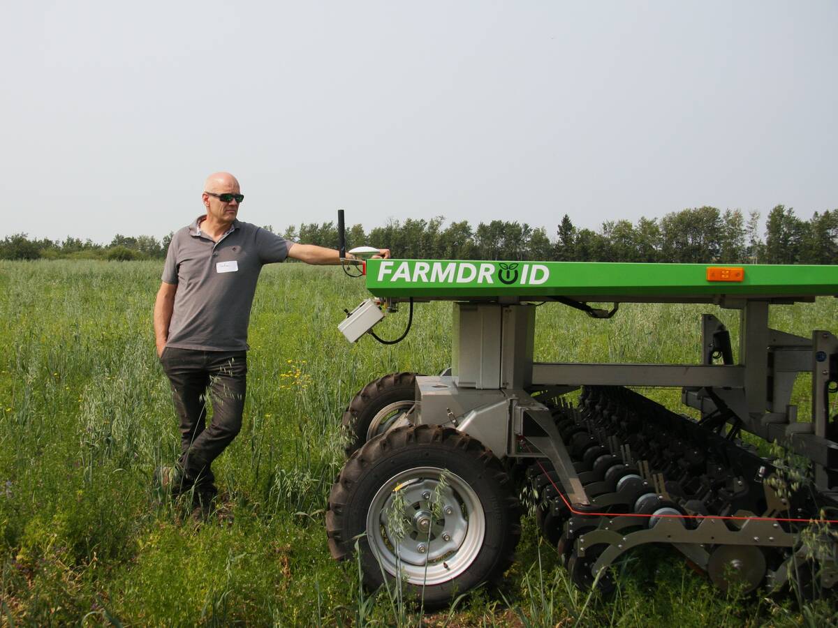 Stefan Graner with his FarmDroid
